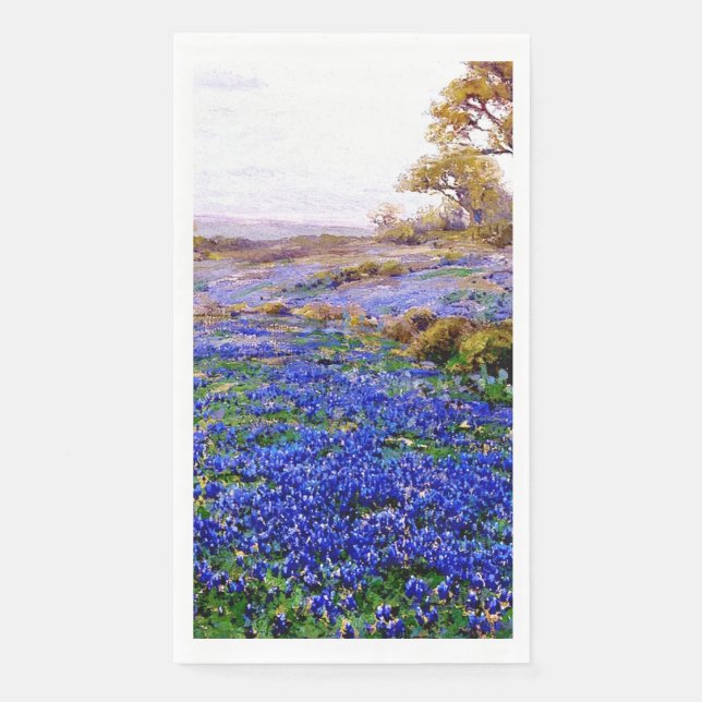 Servilleta De Papel Bluebonnets en Twilight North, San Antonio, (Anverso)