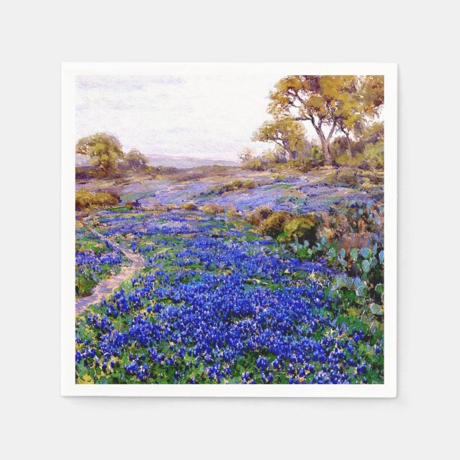 Servilleta De Papel Bluebonnets en Twilight North, San Antonio, (Anverso)