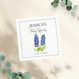 Servilleta De Papel Bluebonnets Flowers Texas Baby Shower Chica
