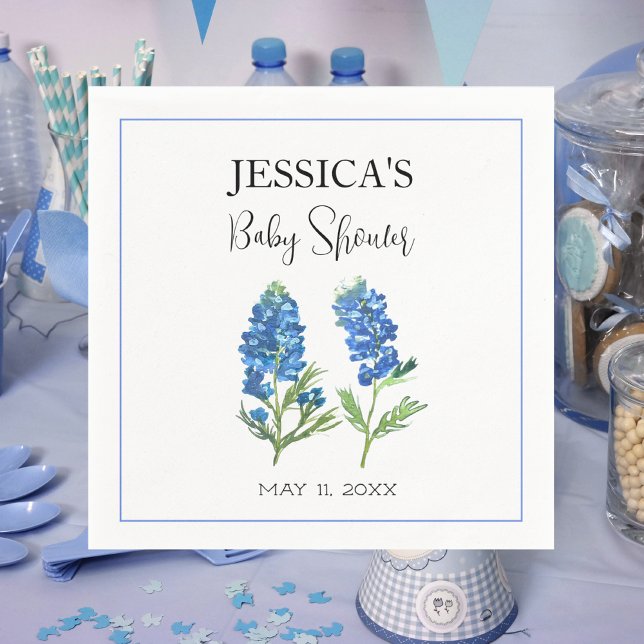 Servilleta De Papel Bluebonnets Flowers Texas Baby Shower Chica (Subido por el creador)