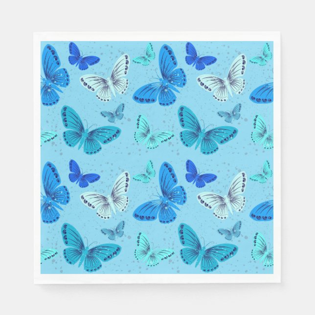Servilleta De Papel Blues de mariposa (Anverso)