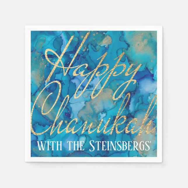 Servilleta De Papel Blues y Goles de Hanukkah (Anverso)