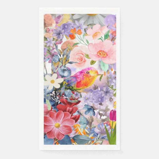 Servilleta De Papel Blumen und Vogel (Anverso)