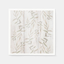 Servilleta De Papel Blush de Madera Blanca Botánica de Casa de Campo H