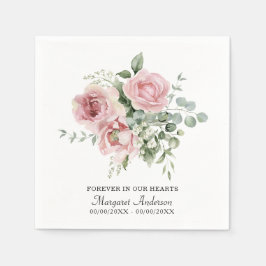Servilleta De Papel Blush Pink Rose Memorial