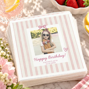 Servilleta De Papel Blush Rosa Arco Cumpleaños Fiesta Chic