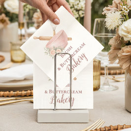 Servilleta De Papel Blush Vintage Patisserie Bakery Business