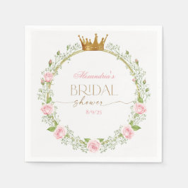 Servilleta De Papel Blushing Romance: Pink Roses & Baby’s Breathe