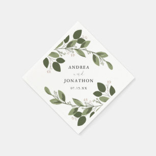 Servilleta De Papel Blushing Sprigs Bodas Napkins