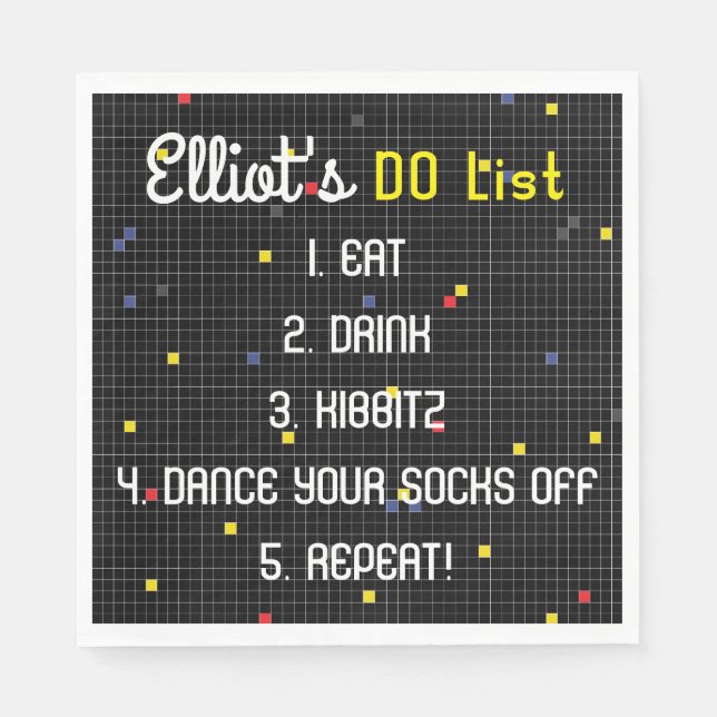 Servilleta De Papel BM Bat Bar Mitzvah Game On (Anverso)