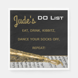 Servilleta De Papel BM Bat Bar Mitzvah Gold Yad Napkins