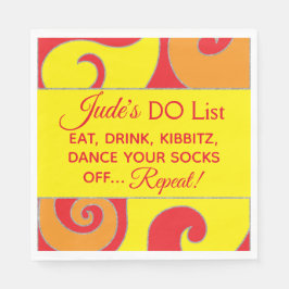 Servilleta De Papel BM Bat Bar Mitzvah Silvery Napkins