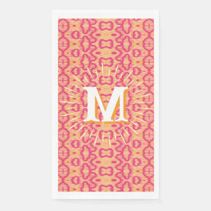 Servilleta De Papel Boa Ripple en Rosa + Naranja Personalizado