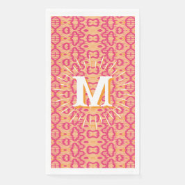 Servilleta De Papel Boa Ripple in Pink + Orange Personalized