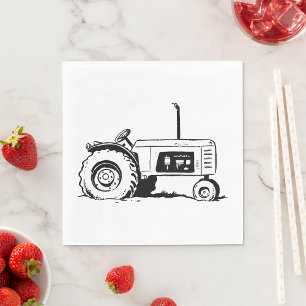 Servilleta De Papel Boceto de Tractor