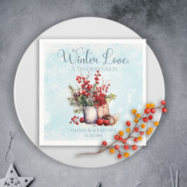 Servilleta De Papel Boda acogedor de ramo de berry de invierno Rowan