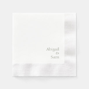 Servilleta De Papel Boda acuñado en blanco personalizado de texto de s