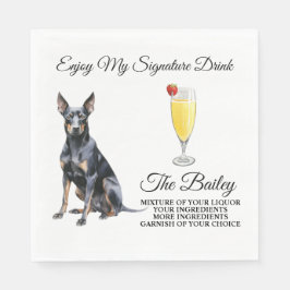 Servilleta De Papel Boda alemán Pinscher Signature Bebe servilletas