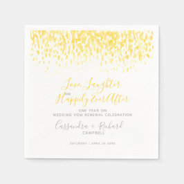 Servilleta De Papel Boda Amarillo promete renovación 1 año después fel