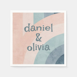 Servilleta De Papel Boda arcoiris de los años 70