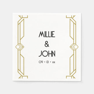 Servilleta De Papel Boda Art Deco