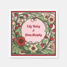 Servilleta De Papel Boda Art Nouveau de Vintage Garden