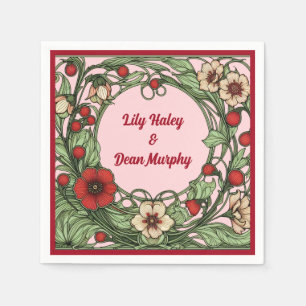 Servilleta De Papel Boda Art Nouveau de Vintage Garden