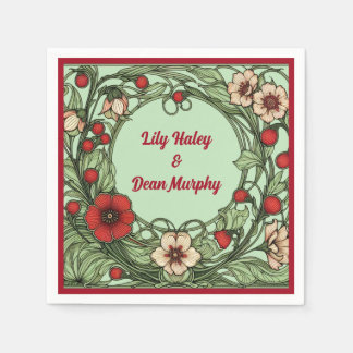 Servilleta De Papel Boda Art Nouveau de Vintage Garden