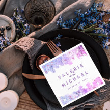 Boda artístico moderno de color rosa y morado