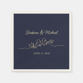 Servilleta De Papel Boda Azul Marino