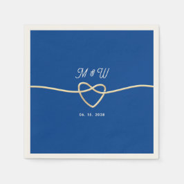 Servilleta De Papel Boda azul real