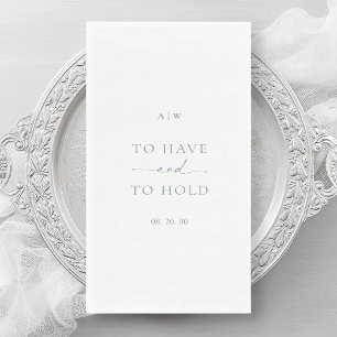 Servilleta De Papel Boda azul turbio - Elegante diseño minimalista