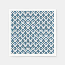 Servilleta De Papel Boda Azul y Blanco de Tapiz Francés
