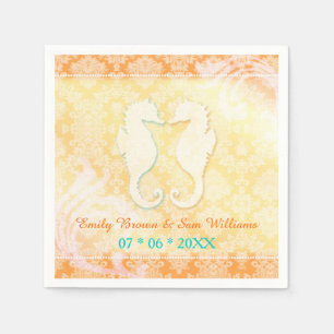 Servilleta De Papel Boda Beach Romance SeaHorse Pair