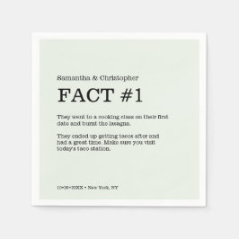 Servilleta De Papel Boda blanco simple y verde