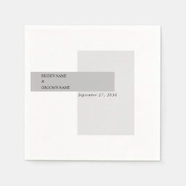 Servilleta De Papel Boda blanco y negro moderno