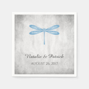 Servilleta De Papel Boda Blue Dragonfly Papel Napkins