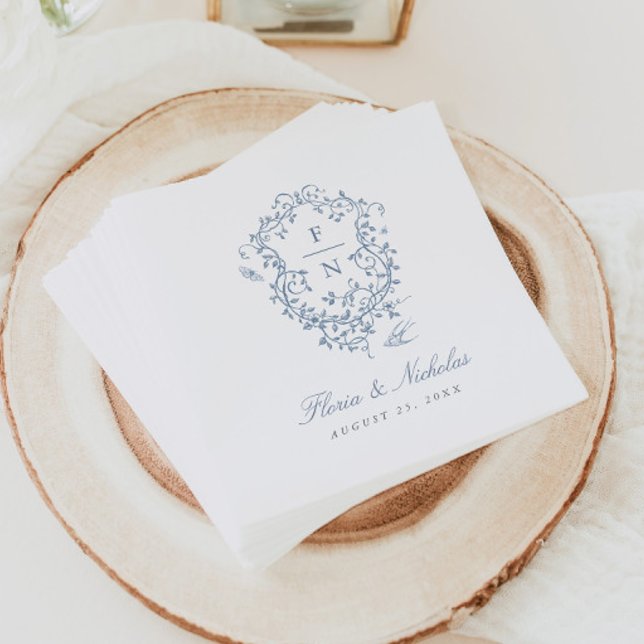 Servilleta De Papel Boda Blue Toile Papel Napkins Chinoiserie (Subido por el creador)