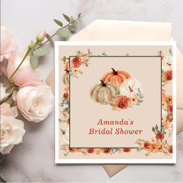 Servilleta De Papel Boda Bohemio de Otoño con Calabaza
