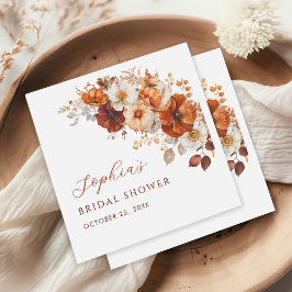 Servilleta De Papel Boda Bohemio Otoño Floral Shower de Novia