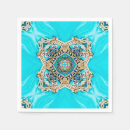 Servilleta De Papel boda bohemio verde azulado vintage turquesa