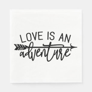 Servilleta De Papel Boda Boho Amor Blanco Negro Flecha Regalo de Despe