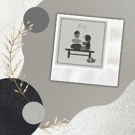 Servilleta De Papel Boda boho de la pareja Eternal Stone
