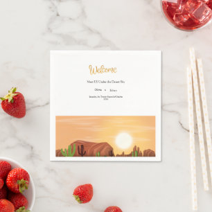SERVILLETA DE PAPEL BODA BOHO DESIERTO DE TERRACOTA