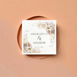 Servilleta De Papel Boda Boho Elegante Moderna 