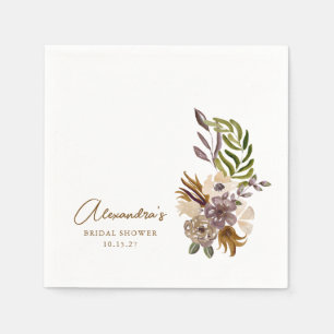 Servilleta De Papel Boda Boho Rústica Naturaleza Botánica Personalizad
