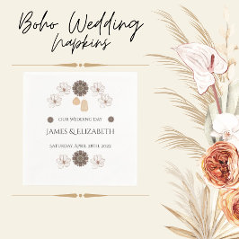Servilleta De Papel Boda Boho Wildflowers