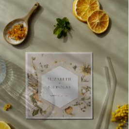 Servilleta De Papel Boda Botánica Boho Otoño | Flor Silvestre