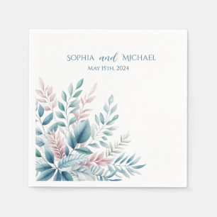 Servilleta De Papel Boda Botánico Pastel- Napkins