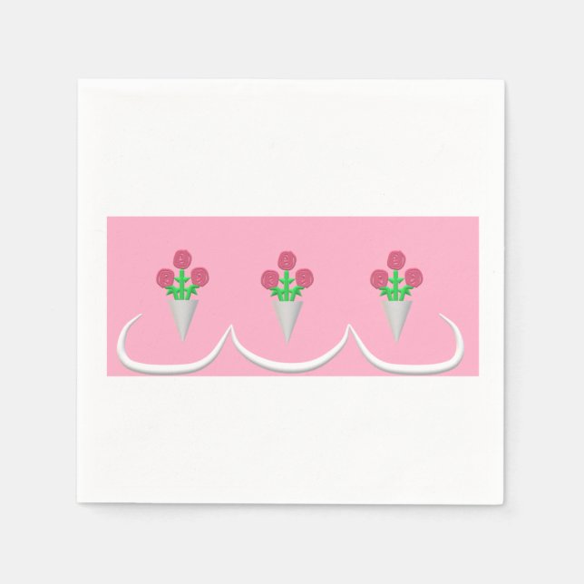 Servilleta De Papel Boda Bouquet (Anverso)